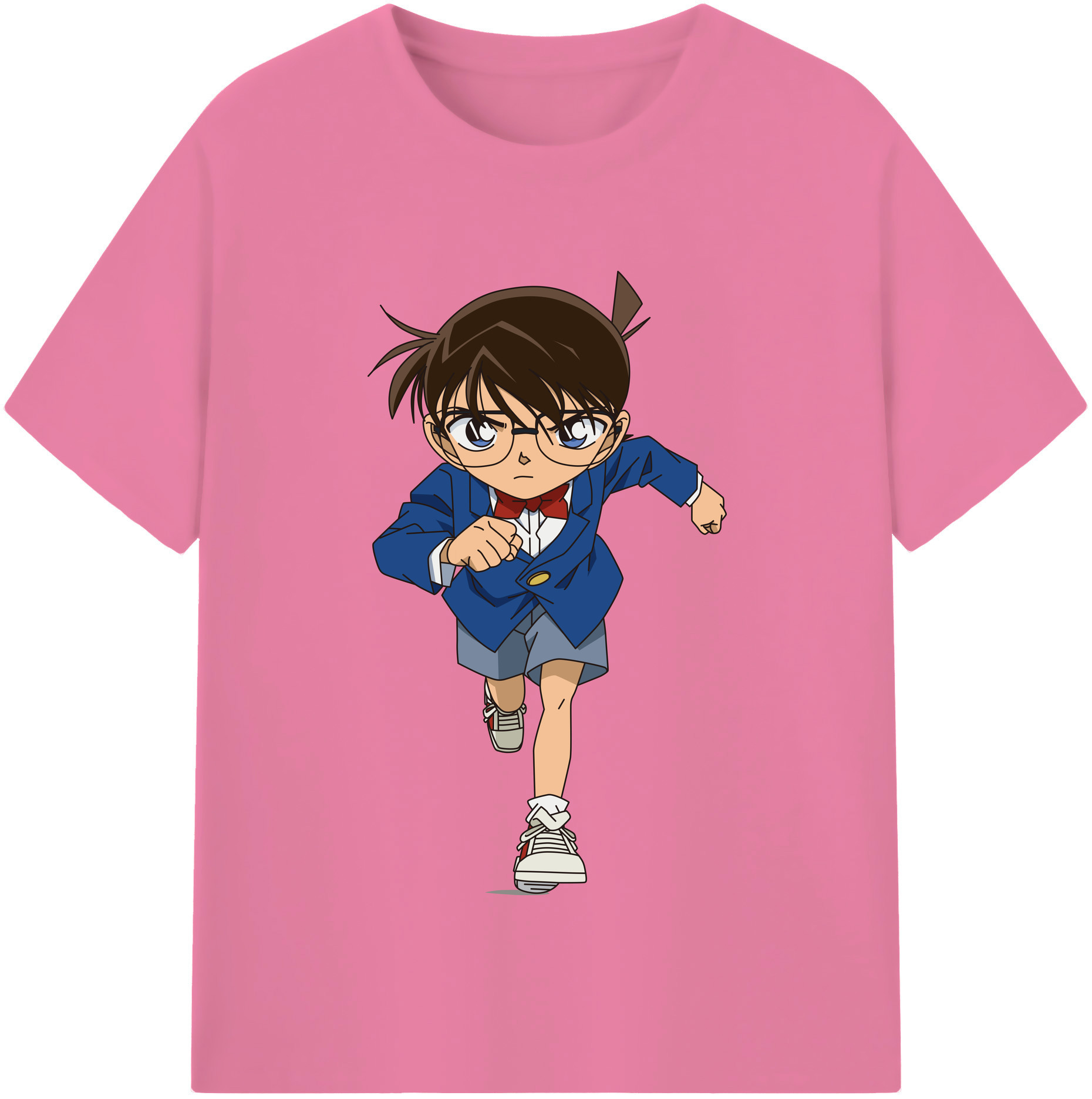 （画像用） 名探偵コナン 江戸川 コナン Detective Conan Conan Edogawa 綿100％半袖Tシャツ（フロントプリント）